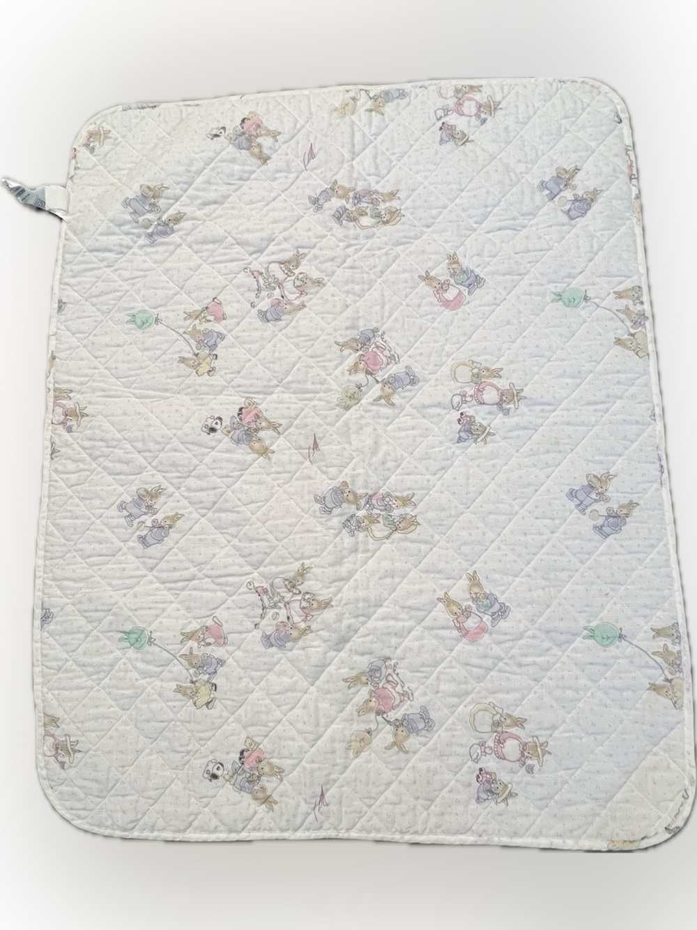 Vintage Beatrix Potter The Flopsy Bunnies Baby Quilt Crib Blanket Mat